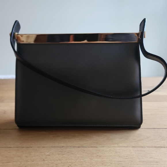 RARE Gucci Tom Ford Era Black Leather Metal Bar Bag – Excellent Condition w/box - Picture 3 of 16